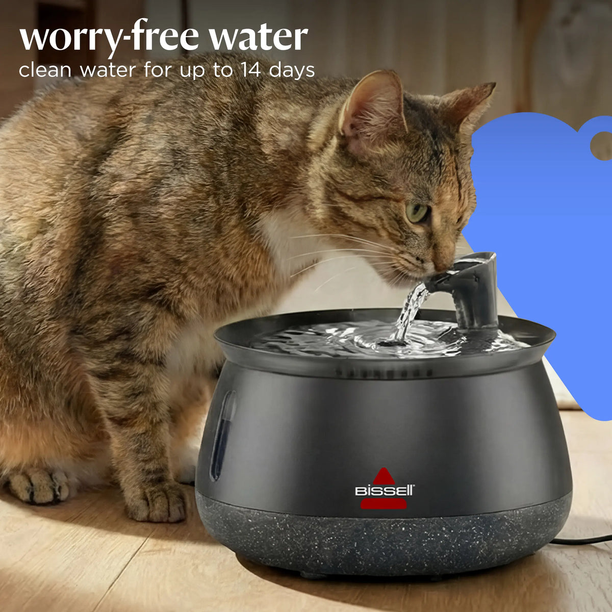 HydrateWell™ Cat Water Fountain – Fresh, Filtered Water with Ultra-Quiet Wireless Pump