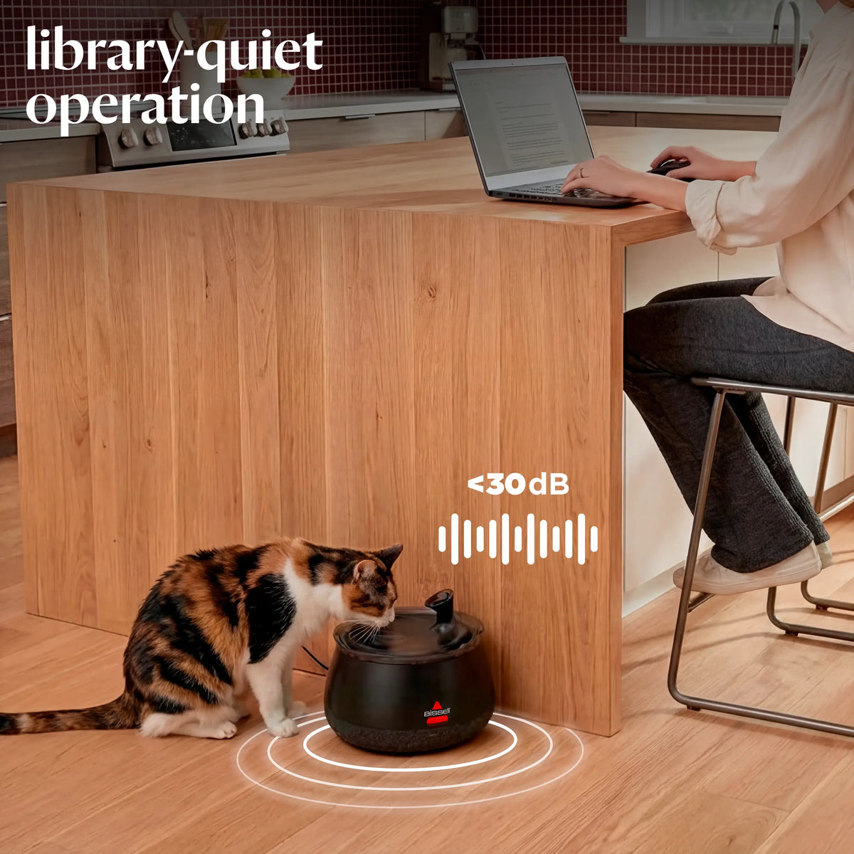 HydrateWell™ Cat Water Fountain – Fresh, Filtered Water with Ultra-Quiet Wireless Pump